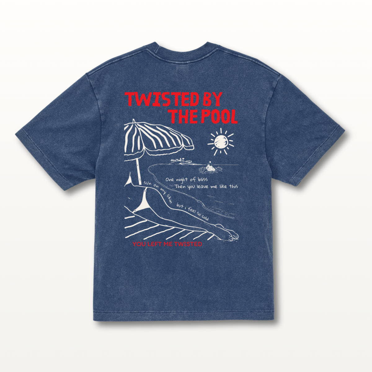 Twisted by the Pool Tee - Vintage Wash