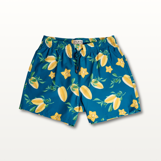 Balimbing Swim Short - Teal Blue Multicolor